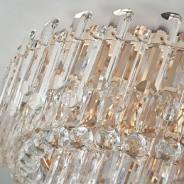 Plafoniera rotundă cu decorare cu cristale de lux
