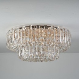 Plafoniera rotundă cu decorare cu cristale de lux