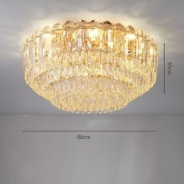 Corpuri de iluminat de tavan cu decor de cristal rotund cu montaj încastrat