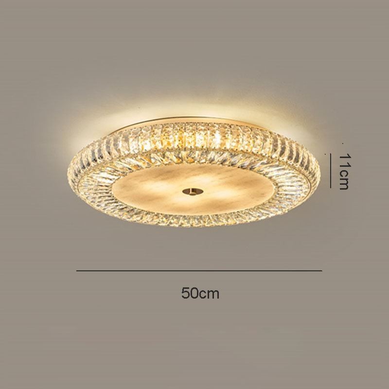 Plafoniera rotundă cu decorare din cristal