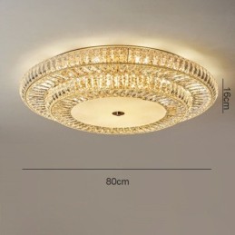 Plafoniera rotundă cu decorare din cristal