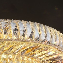 Plafoniera rotundă cu decorare din cristal