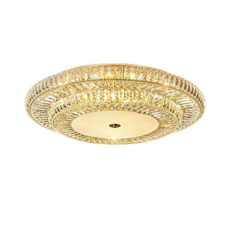 Plafoniera rotundă cu decorare din cristal