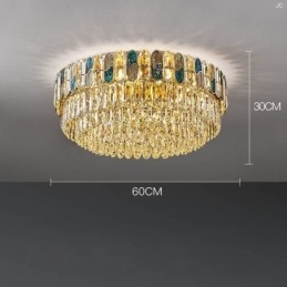 Plafoniera cu montaj încastrabil de cristal Decor rotund din cristal Abajur din carcasa de cristal