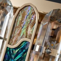 Plafoniera cu montaj încastrabil de cristal Decor rotund din cristal Abajur din carcasa de cristal