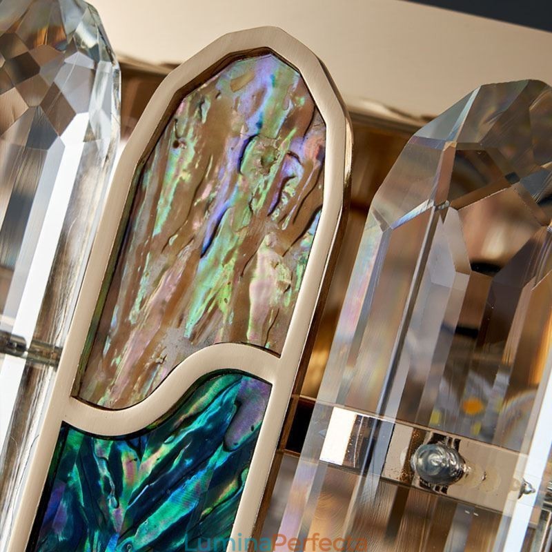 Plafoniera cu montaj încastrabil de cristal Decor rotund din cristal Abajur din carcasa de cristal