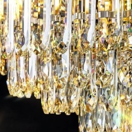 Plafoniera cu montaj încastrabil de cristal Decor rotund din cristal Abajur din carcasa de cristal