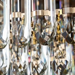 Plafoniera cu montaj încastrabil de cristal Decor rotund din cristal Abajur din carcasa de cristal