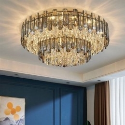 Plafoniera rotundă, modernă, cu montare încastrabilă din cristal