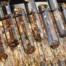 Plafoniera rotundă, modernă, cu montare încastrabilă din cristal