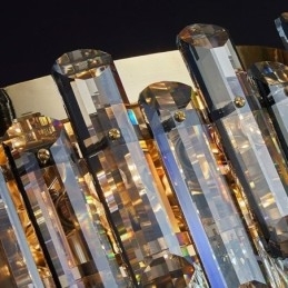 Plafoniera rotundă, modernă, cu montare încastrabilă din cristal