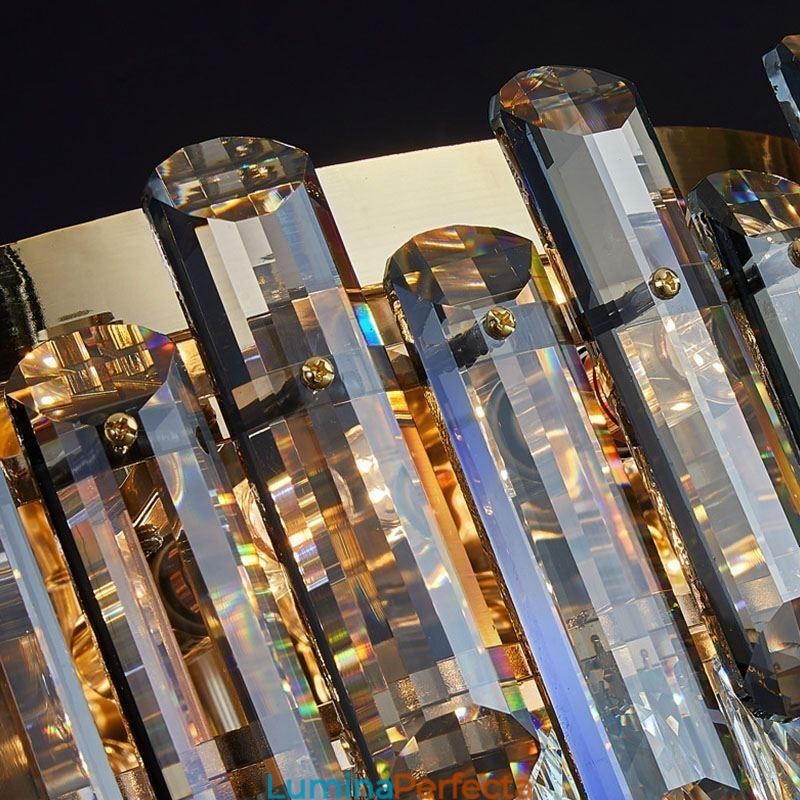 Plafoniera rotundă, modernă, cu montare încastrabilă din cristal