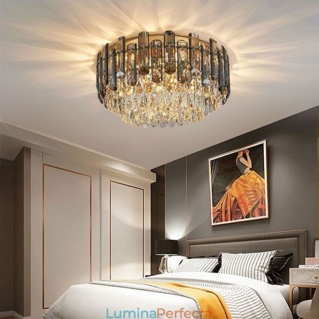 Plafoniera din cristal Lumină decorativă rotundă, simplă și modernă