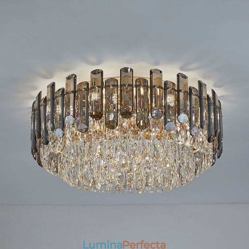 Plafoniera din cristal Lumină decorativă rotundă, simplă și modernă