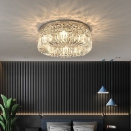 Plafoniera modernă și elegantă Plafoniera din cristal cu montare încasată