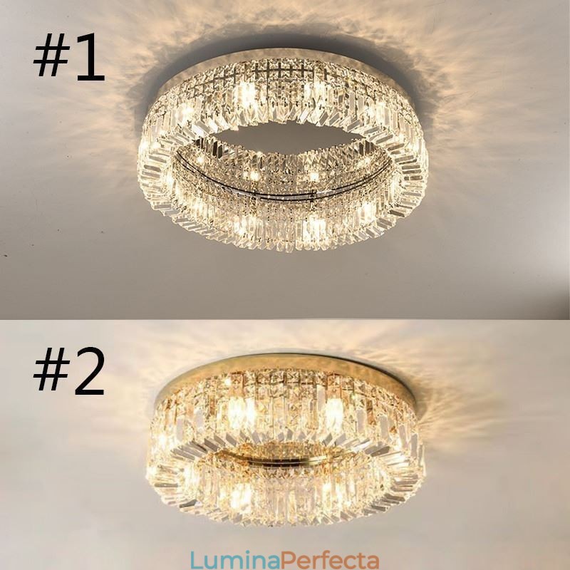 Plafoniera modernă și elegantă Plafoniera din cristal cu montare încasată