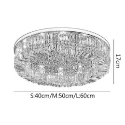 Plafoniera modernă și elegantă Plafoniera din cristal cu montare încasată