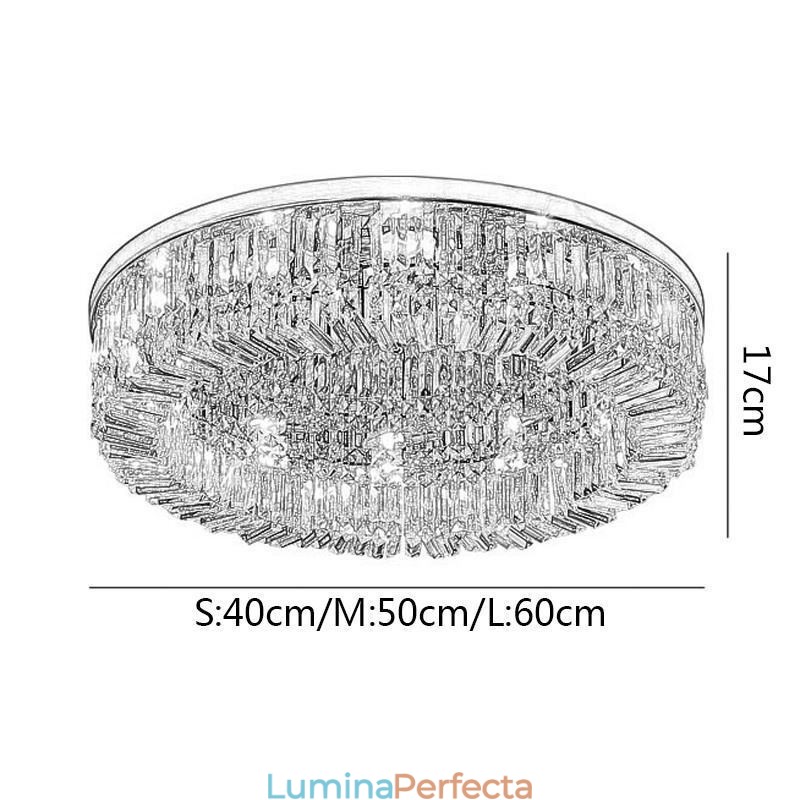 Plafoniera modernă și elegantă Plafoniera din cristal cu montare încasată