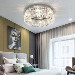 Plafoniera modernă și elegantă Plafoniera din cristal cu montare încasată