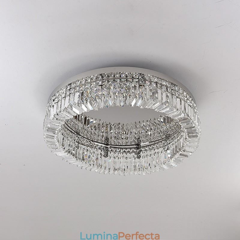 Plafoniera modernă și elegantă Plafoniera din cristal cu montare încasată