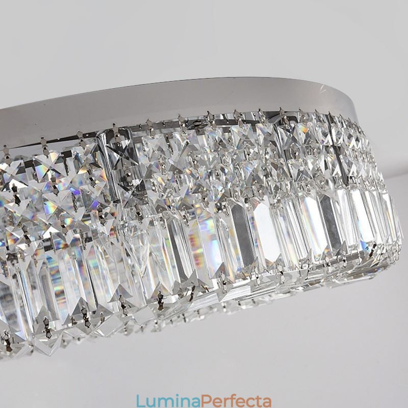 Plafoniera modernă și elegantă Plafoniera din cristal cu montare încasată