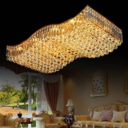 Candelabru dreptunghiular cu montare încastră din cristal european