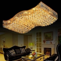 Candelabru dreptunghiular cu montare încastră din cristal european