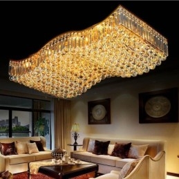 Candelabru dreptunghiular cu montare încastră din cristal european