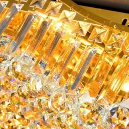 Candelabru dreptunghiular cu montare încastră din cristal european