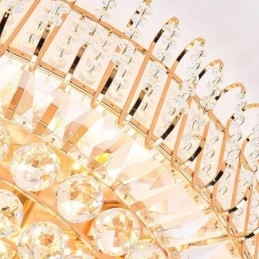 Plafoniera rotundă de cristal cu montare încadrată în stil european