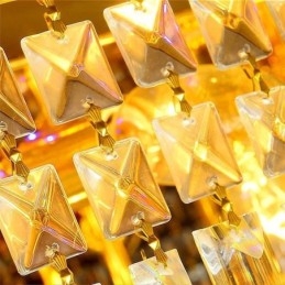 Candelabru de cristal modern cu montaj încastrat pe trei niveluri