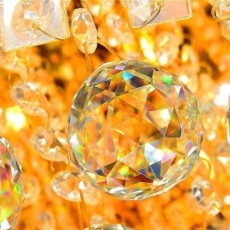 Candelabru de cristal modern cu montaj încastrat pe trei niveluri