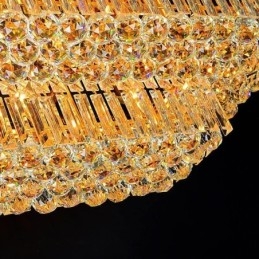 Candelabru de cristal modern cu montaj încastrat pe trei niveluri