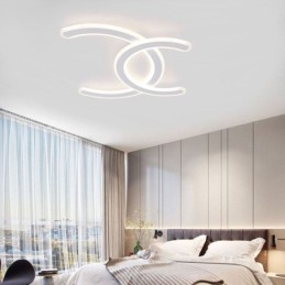 Plafoniera modernă, simplă, încastrabilă, litera C, acrilic