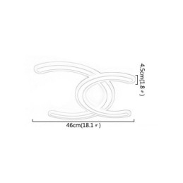 Plafoniera modernă, simplă, încastrabilă, litera C, acrilic