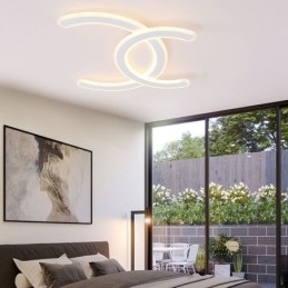 Plafoniera modernă, simplă, încastrabilă, litera C, acrilic