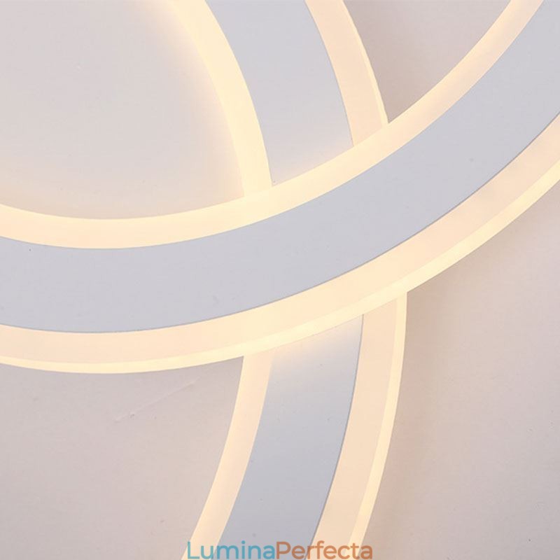 Plafoniera modernă, simplă, încastrabilă, litera C, acrilic