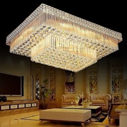 Candelabru de cristal pătrat european cu montare încasată