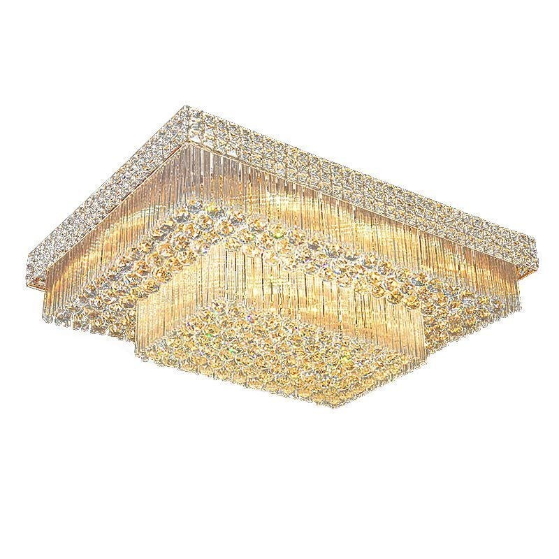 Candelabru de cristal pătrat european cu montare încasată