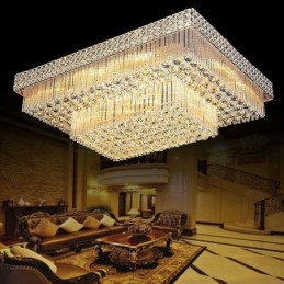 Candelabru de cristal pătrat european cu montare încasată