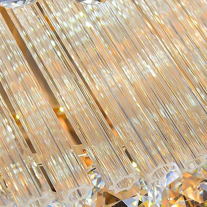 Candelabru de cristal pătrat european cu montare încasată
