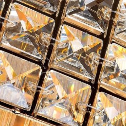 Candelabru de cristal pătrat european cu montare încasată