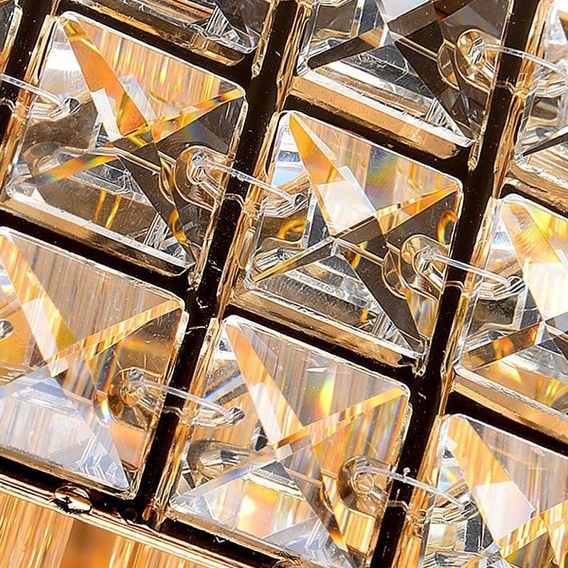 Candelabru de cristal pătrat european cu montare încasată