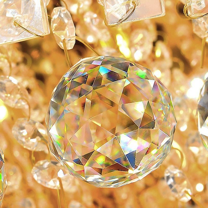 Candelabru de cristal pătrat european cu montare încasată