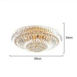 Iluminat rotund din cristal, modern, simplu, montat la nivel
