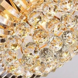 Iluminat rotund din cristal, modern, simplu, montat la nivel