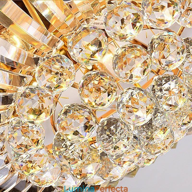 Iluminat rotund din cristal, modern, simplu, montat la nivel