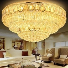 Plafoniera de lux cu montare încastrabilă din cristal Lumină rotundă