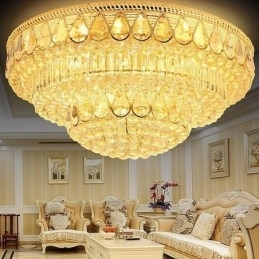 Plafoniera de lux cu montare încastrabilă din cristal Lumină rotundă
