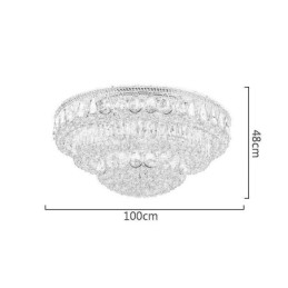 Plafoniera de lux cu montare încastrabilă din cristal Lumină rotundă